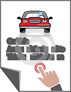 Car Document Click Sign