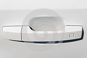 Car door handle. Keyless entry car door handle with touch sensor. Access button