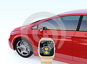 Car door lock and unlock by smart watch