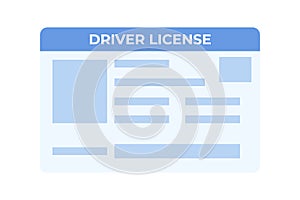 Car driver license, id card icon.