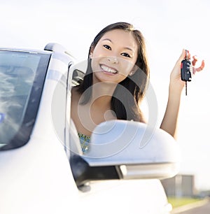 Car driver woman