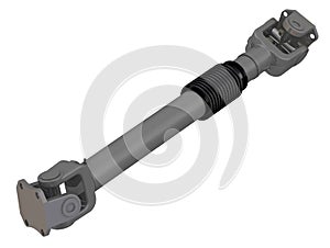 Car driveshaft. 3D Illustration