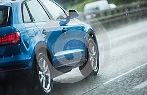 Car Driving in Heavy Rain photo