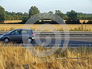 Car driving on road