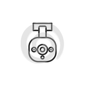 Car DVR camera line icon