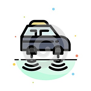 Car, Electric, Network, Smart, wifi Abstract Flat Color Icon Template
