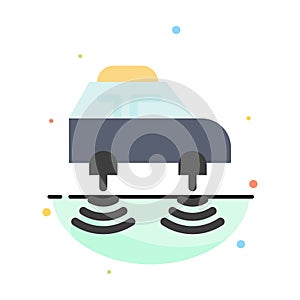 Car, Electric, Network, Smart, wifi Abstract Flat Color Icon Template