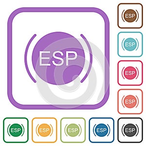 Car electronic stability program indicator simple icons
