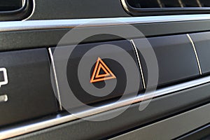 Car emergency button in a modern car