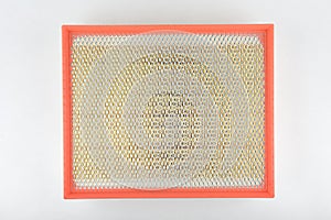 Car engine air filter close up