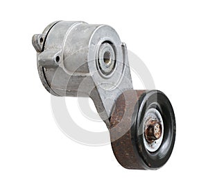 Car engine belt tensioner roller assembly photo