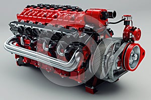 Car Engine Block of V8 OHV Type