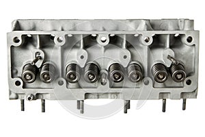 Car engine cylinder head top view