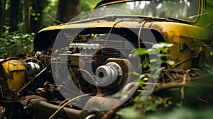 Rusty & abandoned car