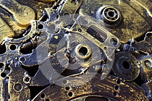 Car engine part. close up shot