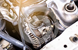 Car engine part,Powerful car engine,close up