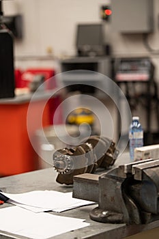 Car Engine Parts on a Table for repair