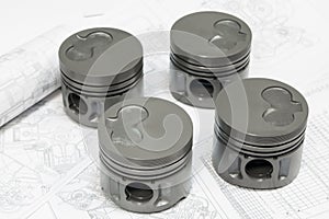 Car engine pistons