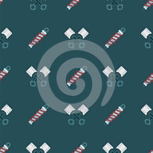 Car engine pistons and shock absorbers seamless pattern. Pattern background car parts, auto service and repair garage.