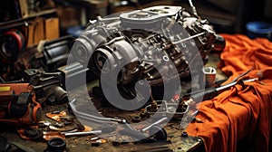 Car Engine Repair and Valve Adjustment Process