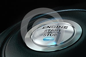 Car engine start and stop button