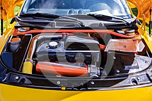 Car engine with tuning and modifications