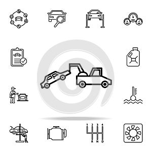 car in evacuator icon. Cars service and repair parts icons universal set for web and mobile