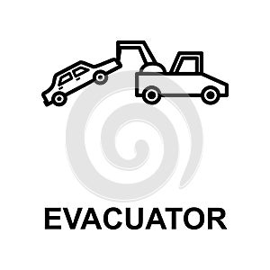 car in evacuator icon. Element of car repair for mobile concept and web apps. Detailed icon can be used for web and mobile. Premi