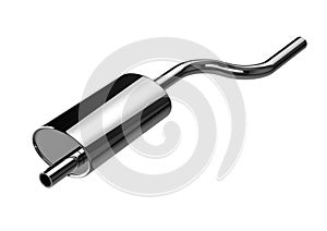 Car exhaust pipe isolated on white background