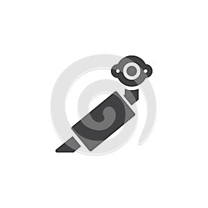 Car exhaust pipe vector icon