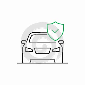 Car shield icon. Vector illustration