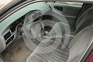 car felt soft gray interior steering wheel and dashboard 210 p