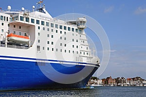 Car ferry on river