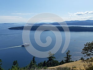 Car Ferry sailing among Gulf Islands