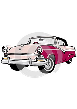 car, fifties, retro, 50s,