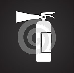 Car fire extinguisher icon on background for graphic and web design. Simple vector sign. Internet concept symbol for