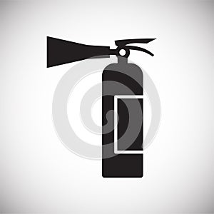 Car fire extinguisher icon on background for graphic and web design. Simple vector sign. Internet concept symbol for