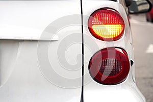 Car. Flashing turn signal