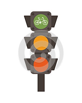 car free day traffic light illustration