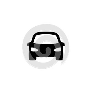 Car front icon and simple flat symbol for website,mobile,logo,app,UI