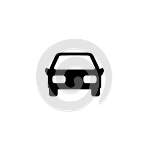 Car front simple icon. Vector