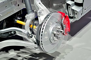 Car front suspension.