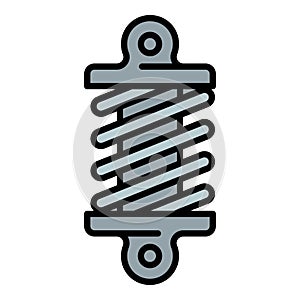 Car front suspension icon outline vector. Gear system