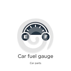 Car fuel gauge icon vector. Trendy flat car fuel gauge icon from car parts collection isolated on white background. Vector