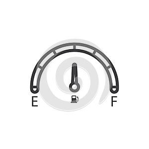 Car Fuel Indicator Icon vector