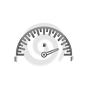 Car Fuel Indicator Icon vector