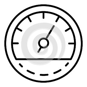 Car fuel odometer icon, outline style