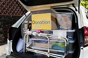 Car full of things to be donated