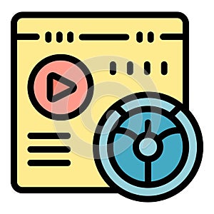 Car gameplay icon vector flat