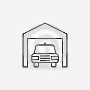 Car garage icon